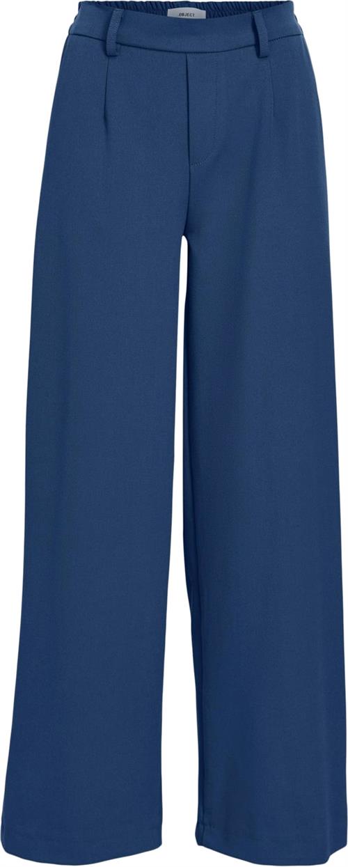 Object Objlisa Wide Pant Noos Kvinde Dark Denim Bukser Med Brede Ben Str 42 - hos Magasin