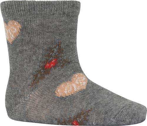 mpKids Christmas Socks Str 17/18 - Grå Strømper hos Magasin