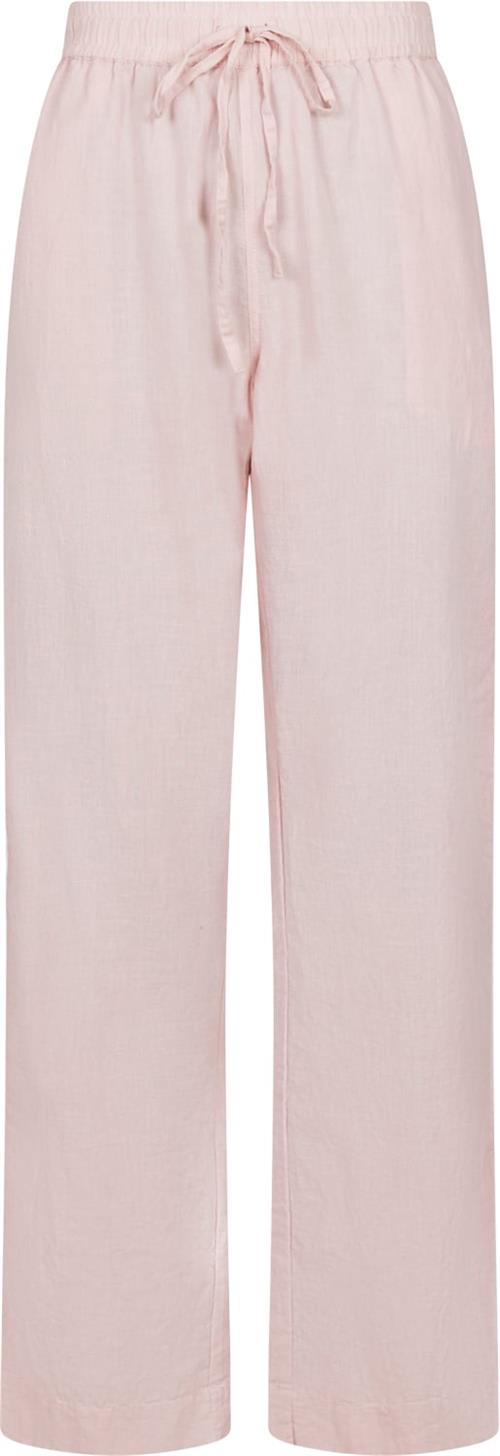 Neo Noir Sonar Linen Pants Kvinde Rose Smoke Bukser Med Lige Ben Str 42 - hos Magasin