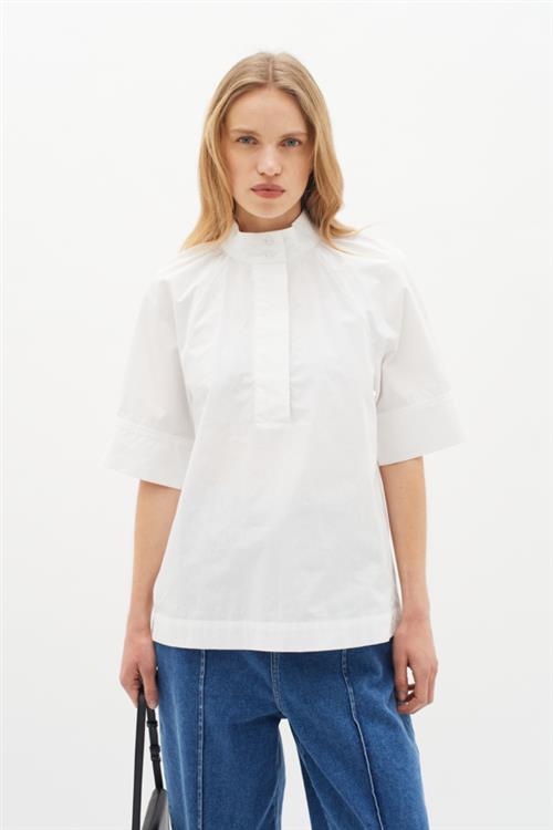 InWear Merlissaiw SS Shirt Kvinde Pure White Skjorter Regular Fit Str 42 - hos Magasin