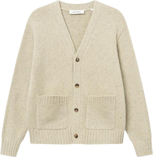 Les Deux Gary Fleck Wool Cardigan Mand Light Sand Cardigans Str XXL - Uld hos Magasin