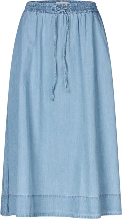 Lollys Laundry Bristolll Midi Skirt Kvinde Blue Midi Nederdele Str L - Denim hos Magasin