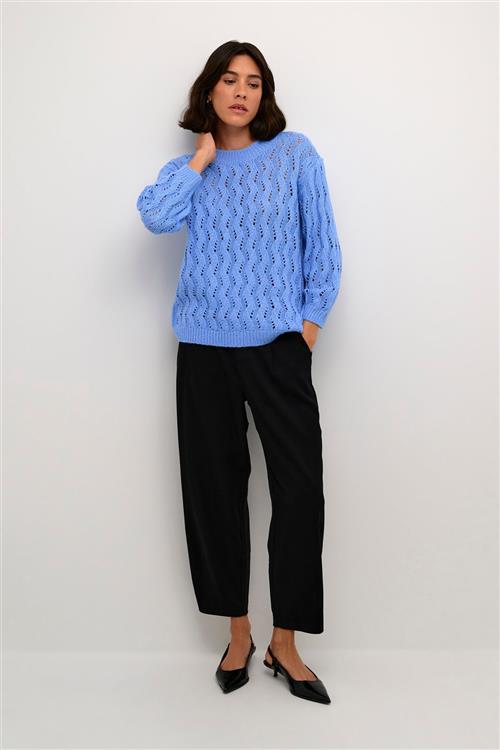 Kaffe Kalena Knit Pullover Kvinde Vista Blue Sweaters Str XL - hos Magasin