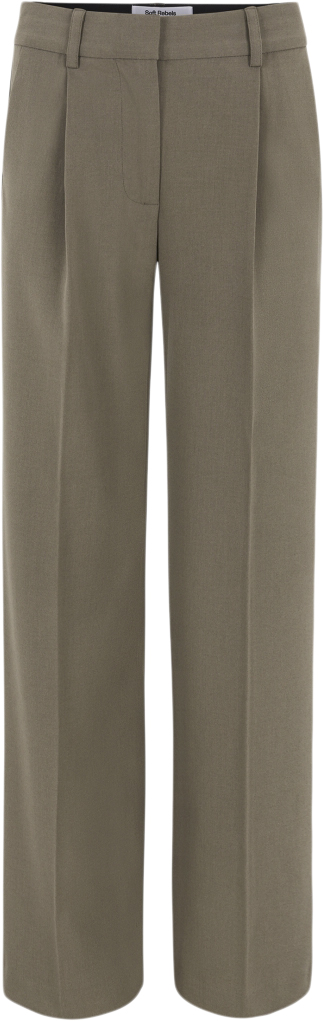 Soft Rebels Srvilja Midwaist Loose Pant Kvinde Morel Bukser Med Lige Ben Str XS - hos Magasin