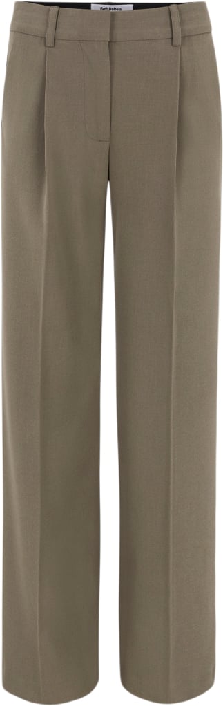 Soft Rebels Srvilja Midwaist Loose Pant Kvinde Morel Bukser Med Lige Ben Str M - hos Magasin