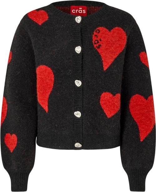 Cras Heartscras Cardigan Kvinde Black Hearts Cardigans Str 44 - hos Magasin