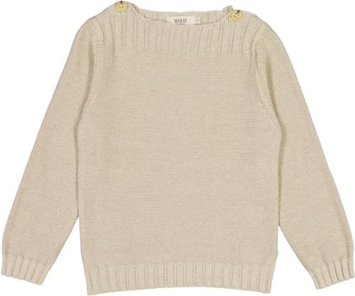 Wheat Strik Pullover Mingo Str 4 år / 104 cm - Fossil Strik Bomuld hos Magasin