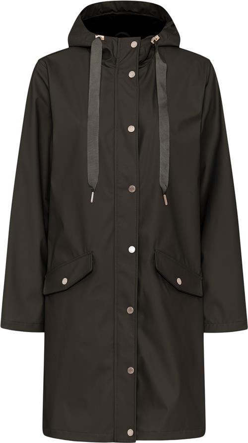 Micha Coat_ Rain Coat Kvinde Olivegreen Regnjakker Str 40 - hos Magasin