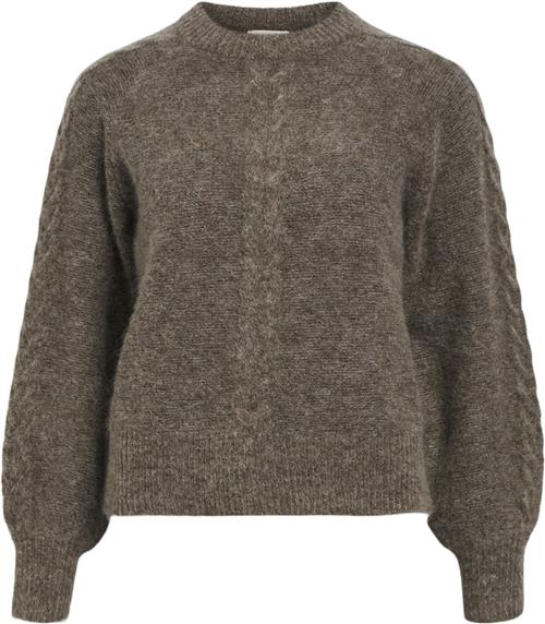 Object Objnete LO Knit Pullover Noos Kvinde Morel/melange Toppe Loose Fit Str XS - hos Magasin