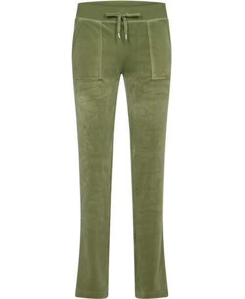 Juicy Couture DEL RAY Pocket Pant Kvinde Mosstone Sweatpants Str L - Velour hos Magasin