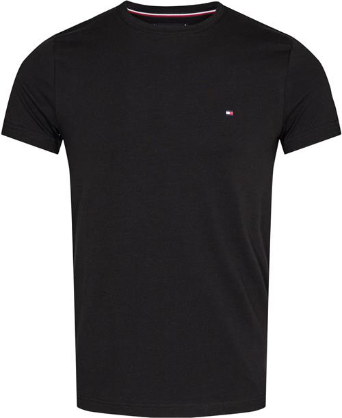 Tommy Hilfiger Core Stretch Slim Cneck TEE Mand Bds Kortærmede T-shirts Str L - Bomuld hos Magasin