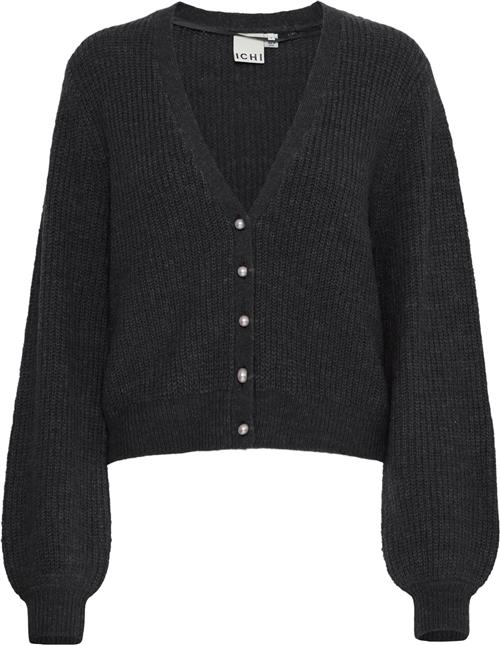 ICHI Ihmarin CA5 Kvinde Black Melange Cardigans Loose Fit Str S - hos Magasin