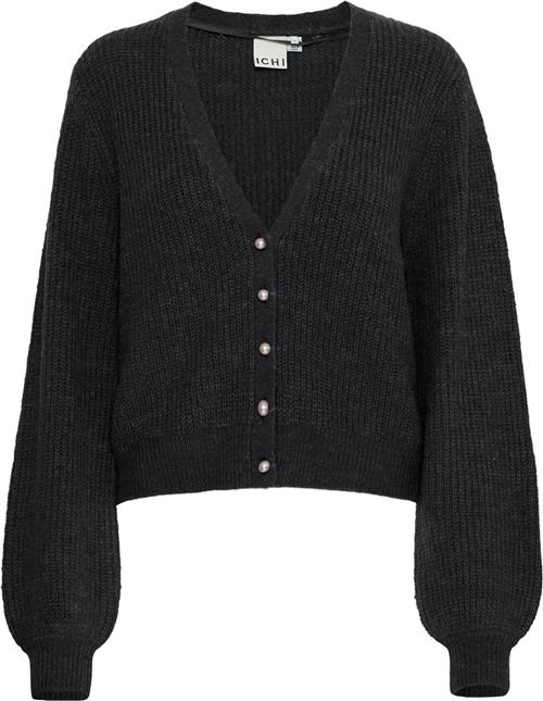 ICHI Ihmarin CA5 Kvinde Black Melange Cardigans Loose Fit Str M - hos Magasin