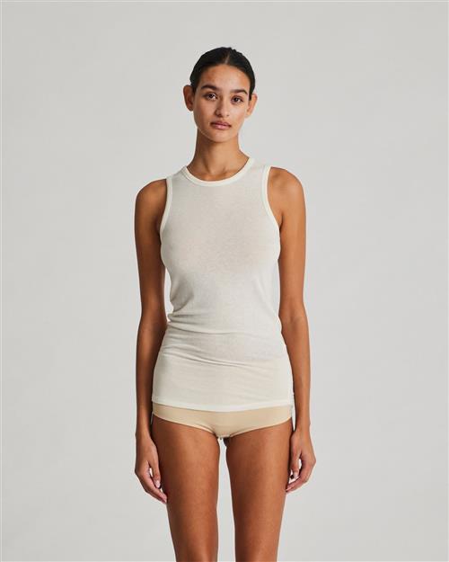 Gai&Lisva Alberte Wool Top Kvinde Off White Tanktoppe Str S - Uld hos Magasin