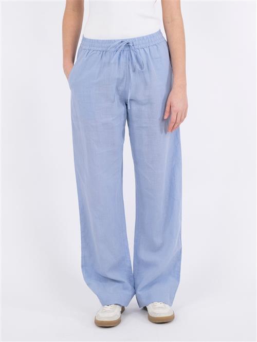 Neo Noir Sonar Linen Pants Kvinde Light Blue Bukser Med Lige Ben Str 38 - hos Magasin