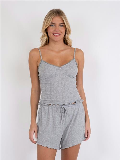 Se Neo Noir Lindsay Pointelle Top Kvinde Light Grey Toppe Str 40 - hos Magasin ved Magasin