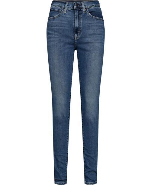 Levi's Retro High Skinny RUN THE Worl Kvinde Med Indigo - Worn In Skinny Jeans Str W25/L30 - hos Magasin