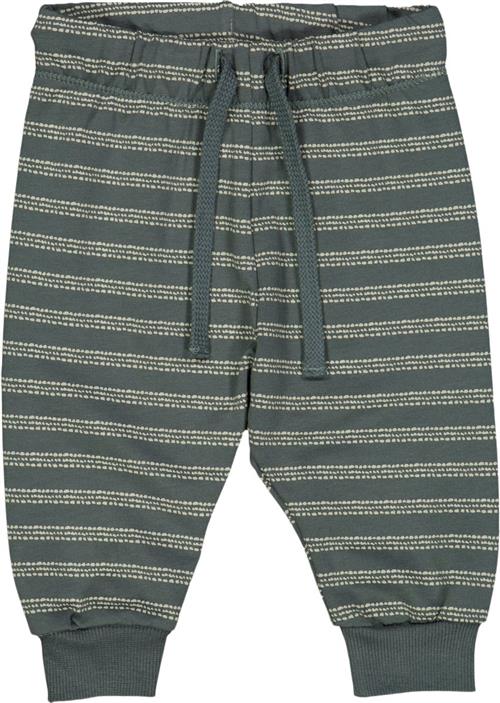 Müsli by Green Cotton Stripe Sweat Pants Baby Str 68 - Balance Green/ Poetry Green Bukser Bomuld hos Magasin