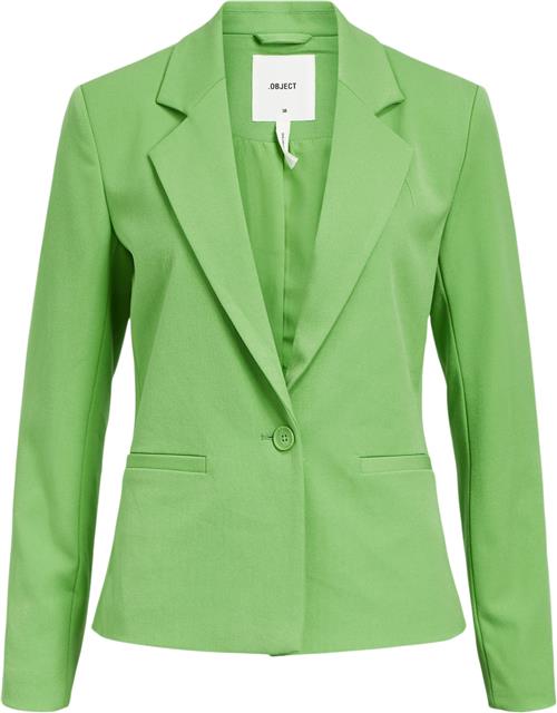 Se Object Objlisa L/S Button Blazer Noos Kvinde Vibrant Green Blazere Str 40 - hos Magasin ved Magasin