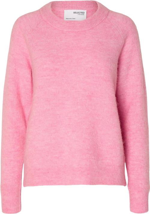 Selected Femme Slflulu LS Knit Oneck B Noos Kvinde Moonlite Mauve/melange Sweaters Str L - hos Magasin