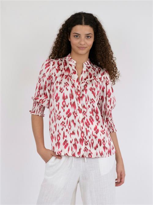 Se Neo Noir Diana Vibrant Blouse Kvinde Pink Kortærmede Bluser Str 38 - hos Magasin ved Magasin