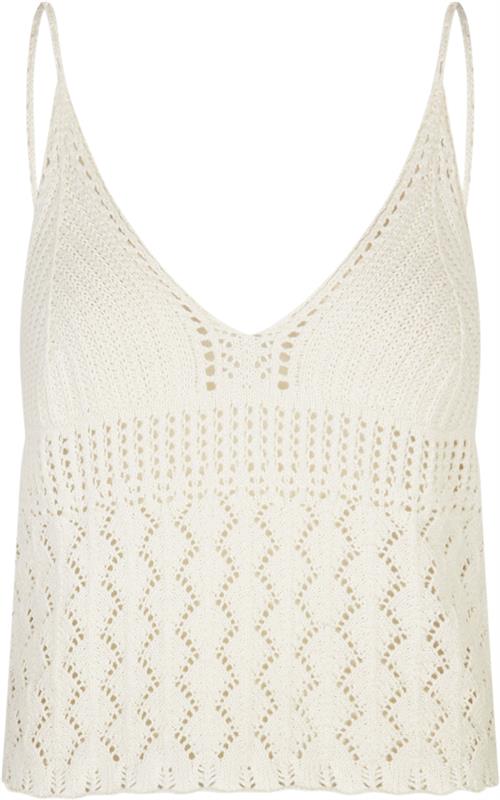 Lollys Laundry Saylorll Top SL Kvinde Creme Tanktoppe Str S - Bomuld hos Magasin