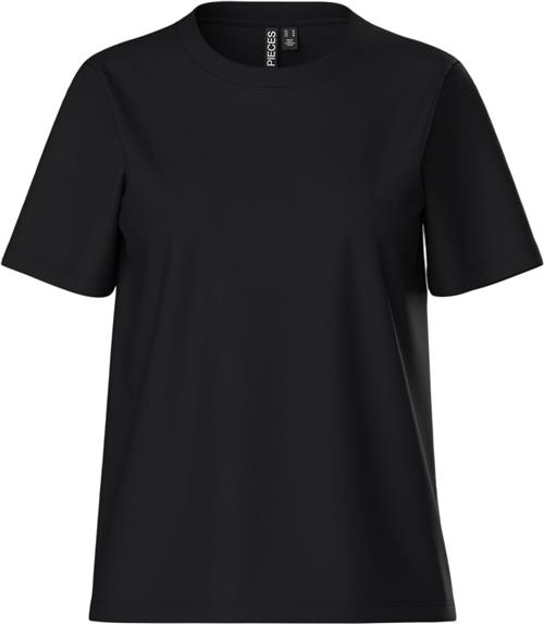 Pieces Pcria SS Solid TEE Noos BC Kvinde Sort Kortærmede T-shirts Regular Fit Str XS - hos Magasin