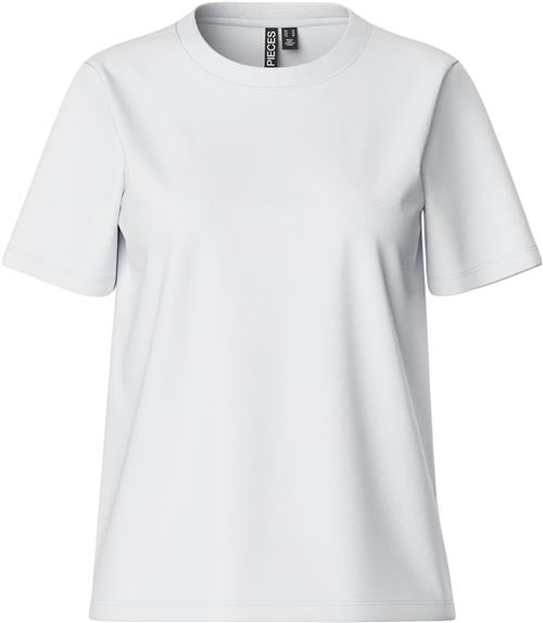 Pieces Pcria SS Solid TEE Noos BC Kvinde Hvid Kortærmede T-shirts Regular Fit Str XS - hos Magasin