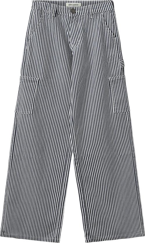 Se Sofie Schnoor Pants Str 14 år / 164 cm - Dark Blue Striped Bukser hos Magasin ved Magasin