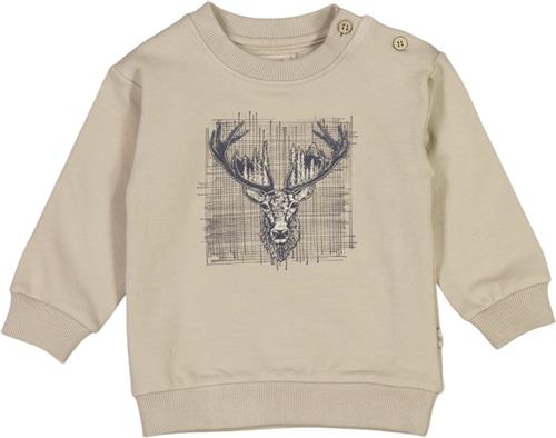 Wheat Sweatshirt Dådyr Str 2 år / 92 cm - Gravel Sweatshirts Bomuld hos Magasin