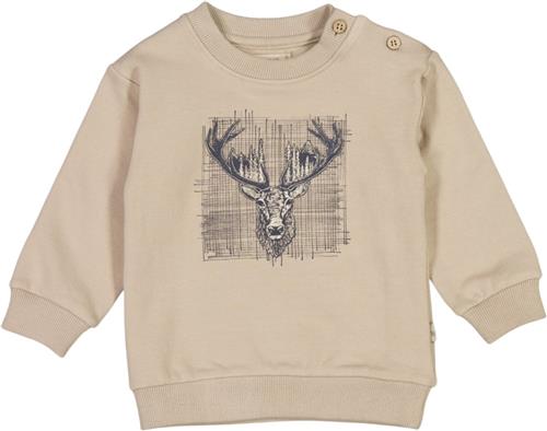 Se Wheat Sweatshirt Dådyr Str 74/9m - Gravel Sweatshirts Bomuld hos Magasin ved Magasin