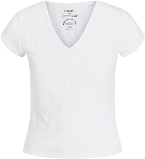 JJXX Jxhayden STR SS RIB TEE JRS Noos Kvinde Bright White Kortærmede T-shirts Str S - hos Magasin