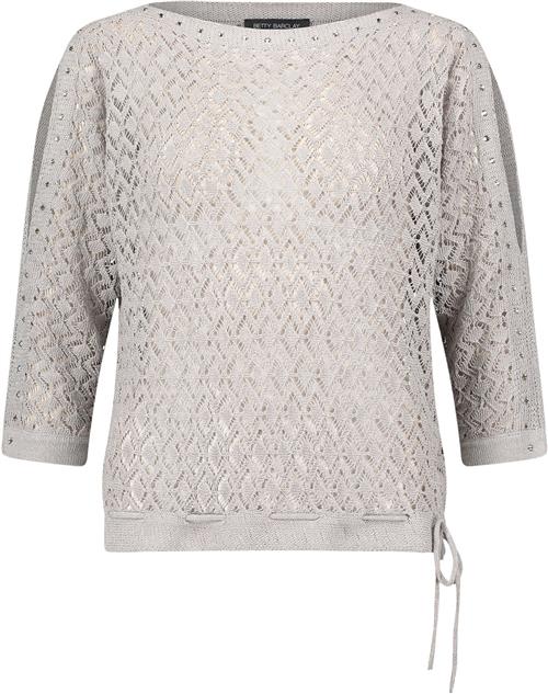 Betty Barclay Strickpullover Ku Kvinde Light Stone Kortærmet Strik Str 40 - hos Magasin