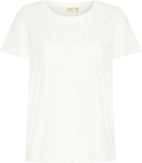 Fransa Fxgarine TEE 1 Kvinde Blanc De Blanc Kortærmede T-shirts Regular Fit Str XL - hos Magasin