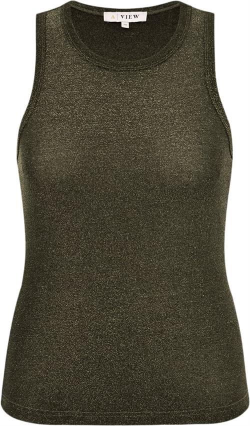 A-VIEW Eva Tank top Kvinde Black/gold Toppe Str 38 - hos Magasin