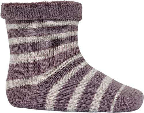 mpKids Elis Baby Socks Str 19/21 - Dark Purple Dove Strømper Uld hos Magasin