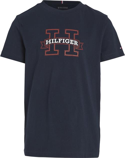 Se Tommy Hilfiger H Print Regular TEE SS Str 12 år / 152 cm - Desert Sky Kortærmede T-shirts hos Magasin ved Magasin