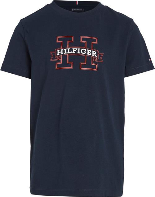 Se Tommy Hilfiger H Print Regular TEE SS Str 14 år / 164 cm - Desert Sky Kortærmede T-shirts hos Magasin ved Magasin