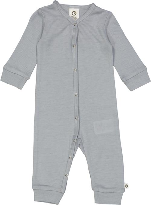 Müsli by Green Cotton Woolly Bodysuit Str 74 - Jasmin Blue Heldragter Bomuld hos Magasin