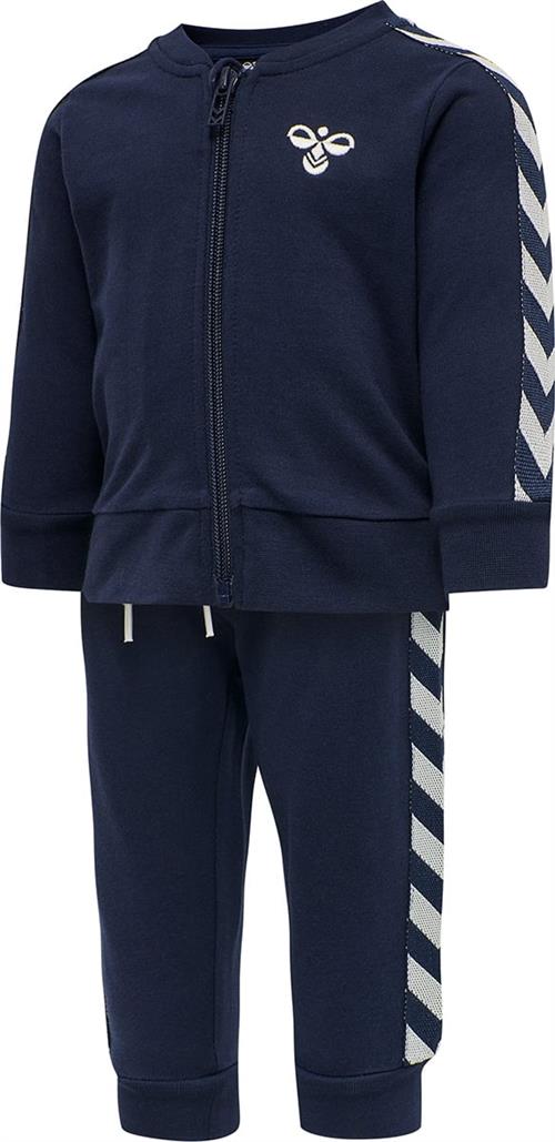 Hummel Hmlbille Tracksuit Str 2 år / 92 cm - Blå Sweatshirts Bomuld hos Magasin