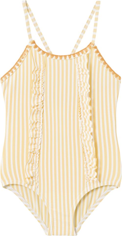 Lil' Atelier Nmffarrow Swimsuit LIL Str 92 - Sahara Sun Badedragter hos Magasin