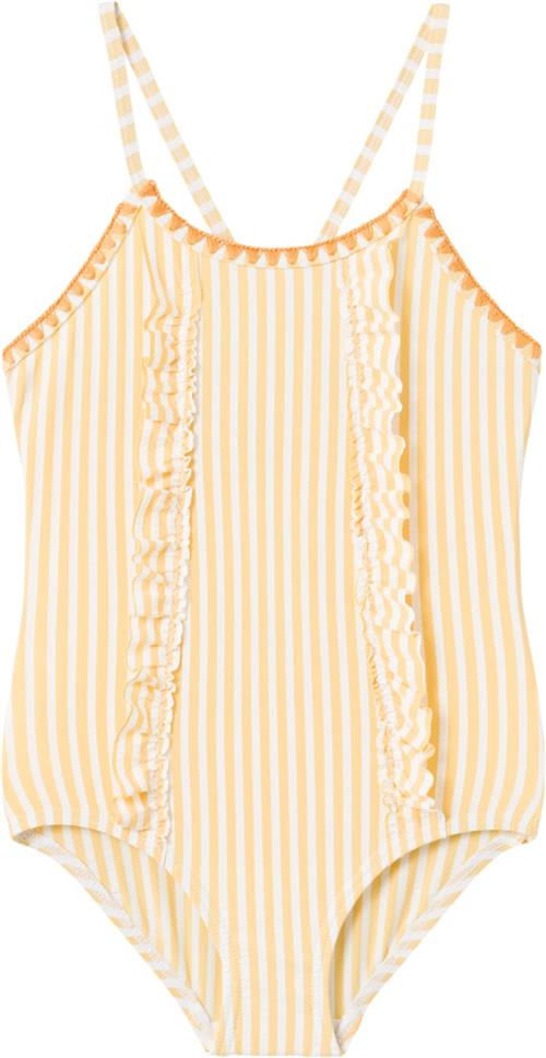 Lil' Atelier Nmffarrow Swimsuit LIL Str 116 - Sahara Sun Badedragter hos Magasin