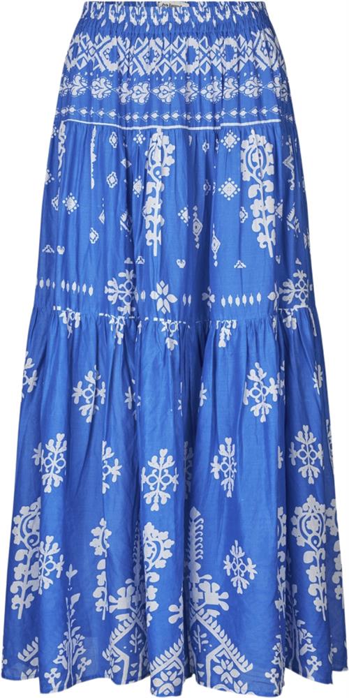 Lollys Laundry Sunsetll Maxi Skirt Kvinde Blue Maxi Nederdele Str L - hos Magasin