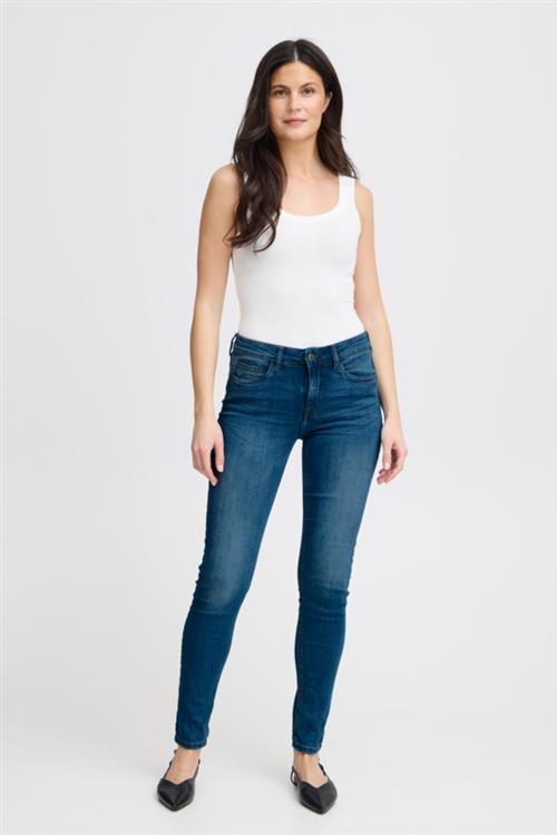 Se Fransa Zoza 1 Jeans Kvinde (Noos) Metro Blue Denim Skinny Jeans Tight Fit Str 34/30 - hos Magasin ved Magasin