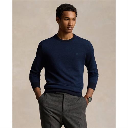 Polo Ralph Lauren 2/30 Merino WL Rwslsl-plo Mand Navy Combo Sweaters Str S Merino - hos Magasin