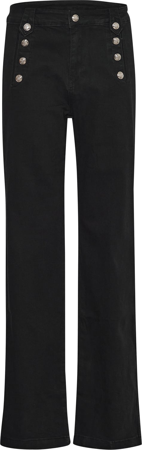 Sorbet Sbyazmin BLK Pant Kvinde Black Bukser Med Lige Ben Str S - hos Magasin