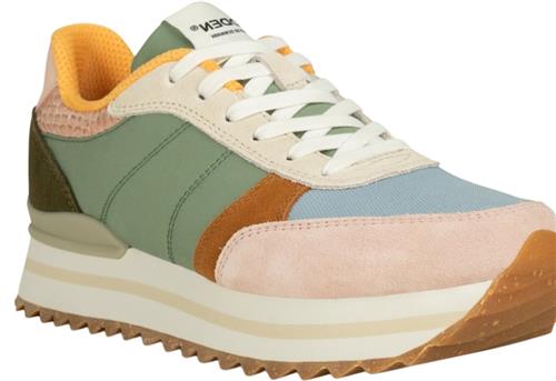 Woden Ronja Plateau Kvinde Algae Multi Sneakers Str 41 - Nylon hos Magasin