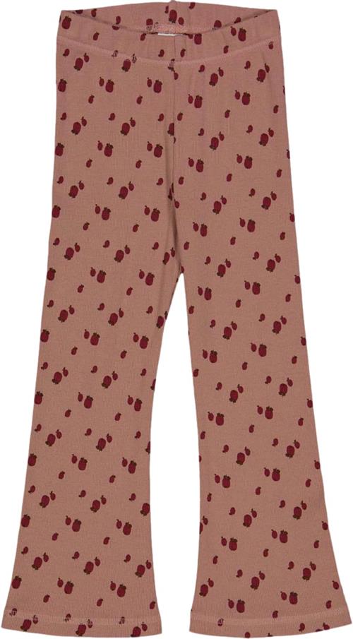 Se Müsli by Green Cotton Apple Flared Pants Str 122 - Daydream/ Cabernet/ Bark Bukser Bomuld hos Magasin ved Magasin