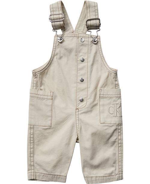 CK Kids Newborn Dungaree With Monogram Logo Str 92 - Pgb Buksedragter Bomuld hos Magasin