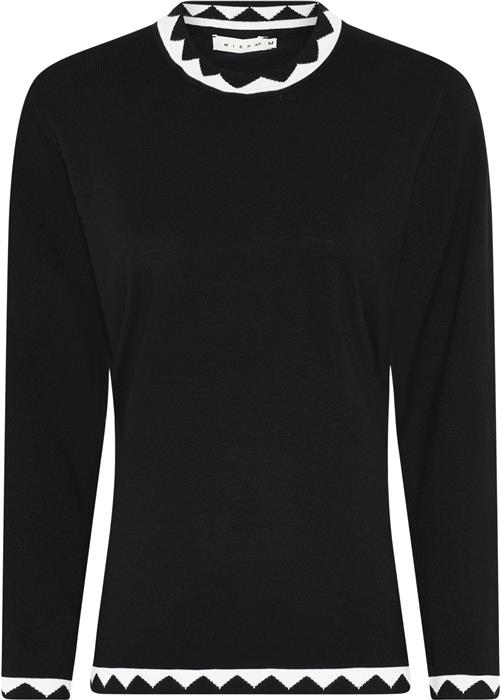 Micha BB Jumper_ Bbviscoseknitw.Edge Kvinde Black Sweaters Str L - hos Magasin